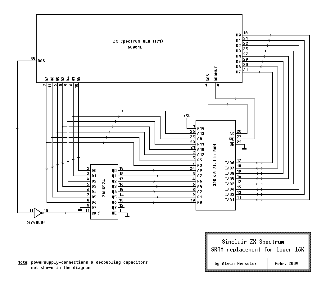 SRAM replacement for lower 16K - schematic
